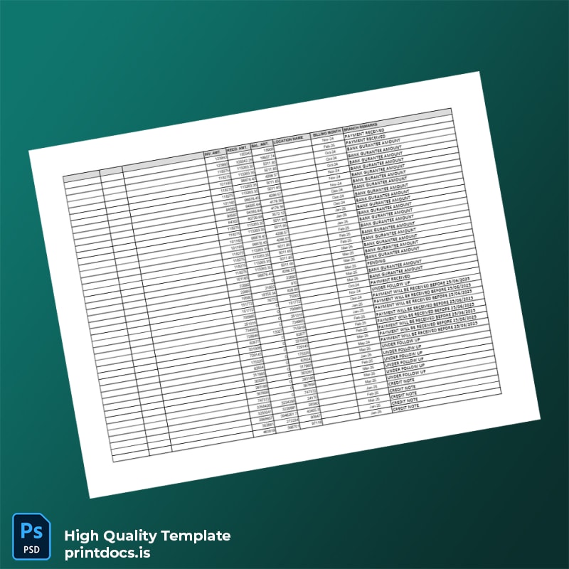 Ramdin Store Editable Utility Bill Template in Word and PDF formats