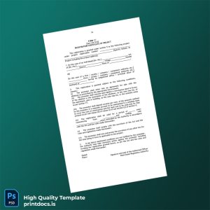 Printable Real Estate Regulatory Authority Registration Certificate of Project Form C Template (Word & PDF) Image Preview