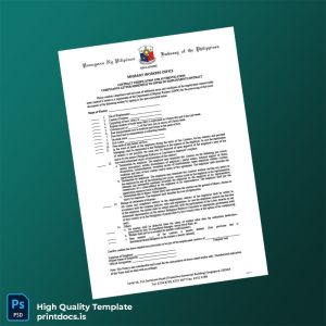 Printable Singapore Pasuguan ng Pilipinas Employment Verification Letter Template (Word & PDF) Image Preview - PrintDocs