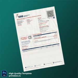 Slovakia Stredoslovensk Energetika A S Editable Utility Bill Template in Word and PDF formats