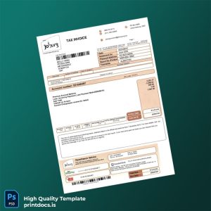South Africa City Of Johannesburg Editable Utility Bill Template in Word and PDF formats