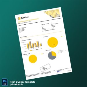South Africa TymeBank Bank Statement Template in Word and PDF formats