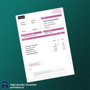 Spain France Telecom Espa A S A Editable Utility Bill Template in Word and PDF formats