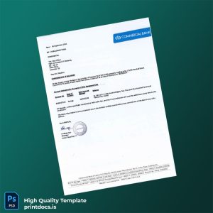 Sri Lanka Commercial Bank of Ceylon PLC Bank Statement Template in Word and PDF formats