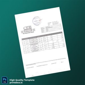 Tanzania CRDB Bank Statement Template in Word and PDF formats