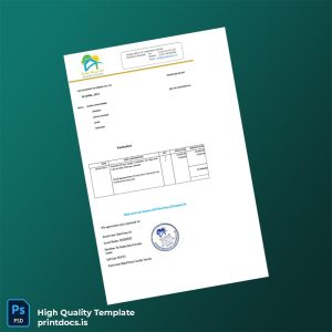 Tanzania Fahari Group Of Companies Ltd Editable Utility Bill Template in Word and PDF formats