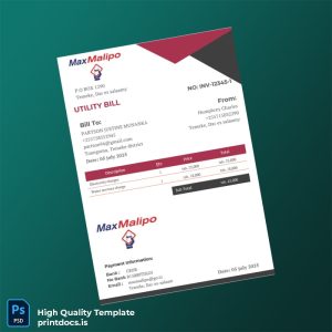 Tanzania Humphrey Charles Editable Utility Bill Template in Word and PDF formats