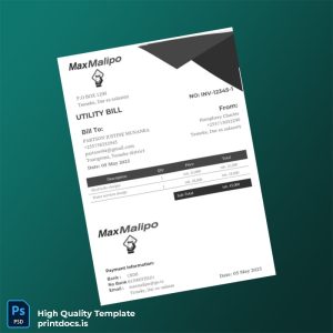 Tanzania MaxMalipo Editable Utility Bill Template in Word and PDF formats