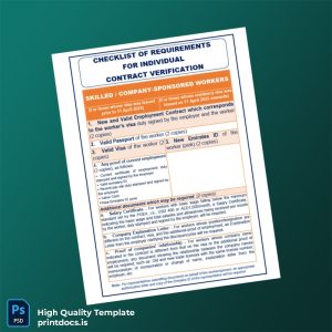 Printable UAE Human Resources Department Employment Verification Letter Template (Word & PDF) Image Preview - PrintDocs