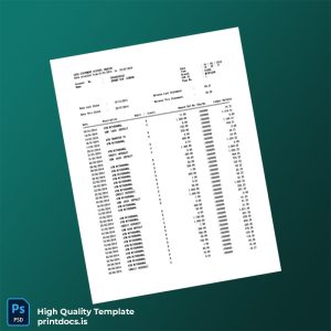 UK Bank Statement Sample Template in Word and PDF formats