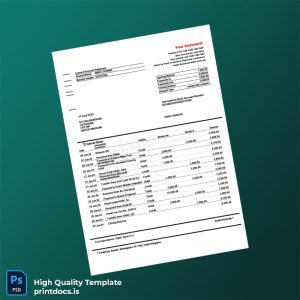 UK HSBC Bank Statement Template in Word and PDF formats