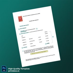 UK Template Bank Statement Template in Word and PDF formats