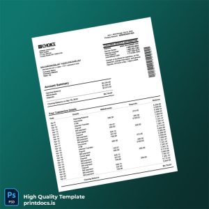 USA Choice Bank Bank Statement Template in Word and PDF formats