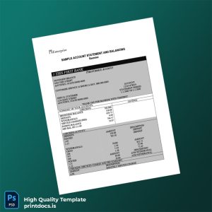 USA First Bank Sample Account Statement Template in Word and PDF formats