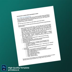 Printable Uganda Nurses and Midwives Council Registration Certificate Template (Word & PDF) Image Preview - PrintDocs