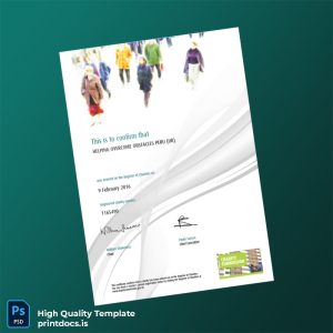 Printable United Kingdom Charity Commission Registration Certificate Template (Word & PDF) Image Preview - PrintDocs