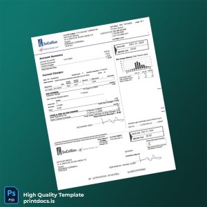 United Kingdom SoCalGas Editable Utility Bill Template in Word and PDF formats