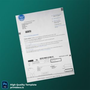 United Kingdom Thames Water Editable Utility Bill Template in Word and PDF formats