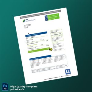 United Kingdom uSwitch Editable Electricity Bill Template in Word and PDF formats