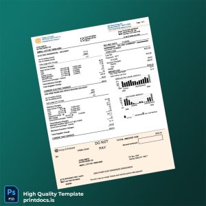 United States ACME ENERGY Editable Utility Bill Template in Word and PDF formats