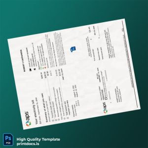 United States APS Editable Electricity Bill Template in Word and PDF formats