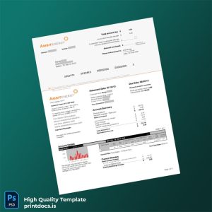 United States Ambit Energy Editable Utility Bill Template in Word and PDF formats