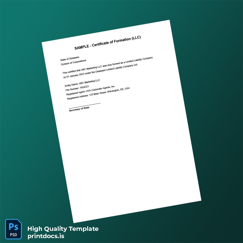 United States BingAds Editable Verification Document Template in Word and PDF formats page 2