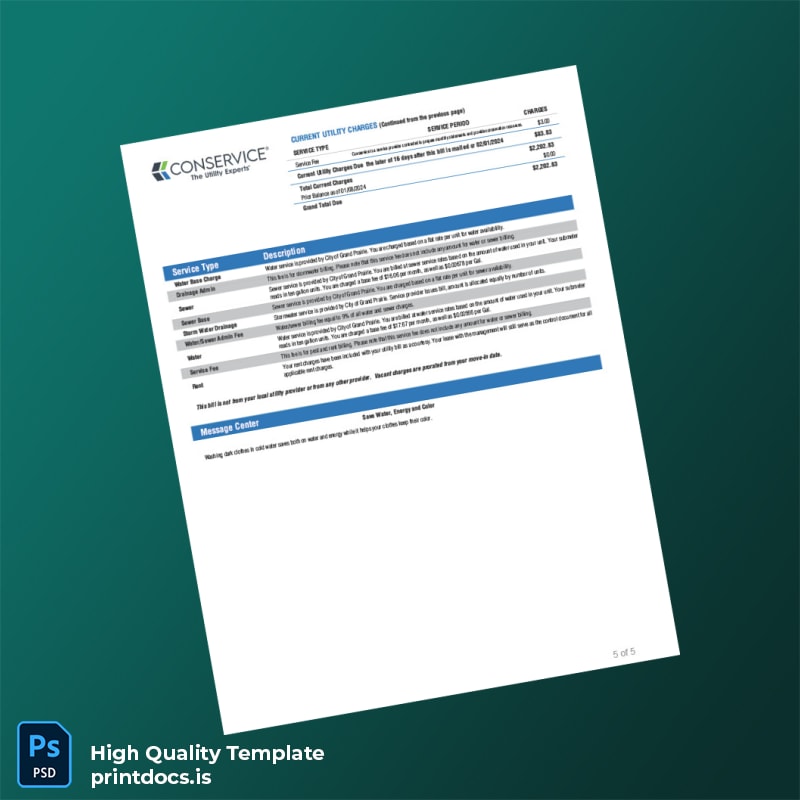 United States Brandon Coleman Editable Credit Report Template in Word and PDF formats page 5