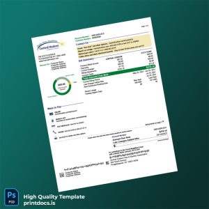 United States Central Hudson Gas Electric Corporation Editable Utility Bill Template in Word and PDF formats