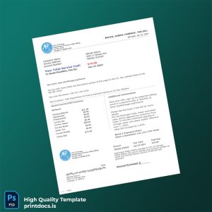 United States City Of Chicago Department Of Finance Editable Utility Bill Template in Word and PDF formats