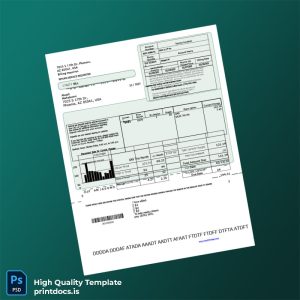 United States City Of Chicago Editable Gas Bill Template in Word and PDF formats
