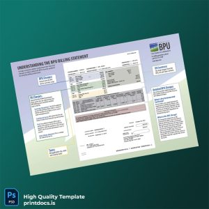 United States City Of Kansas City MO Editable Bank Statement Template in Word and PDF formats