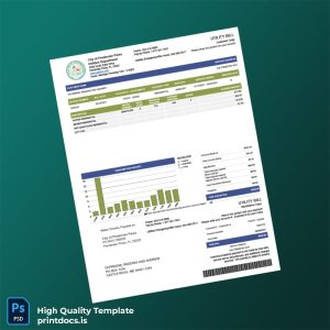 United States City Of Pembroke Pines Editable Utility Bill Template in Word and PDF formats