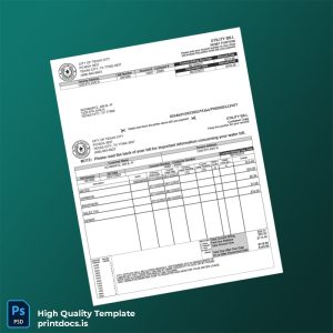 United States City Of Texas City Editable Utility Bill Template in Word and PDF formats