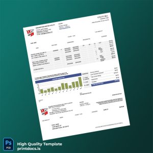 United States City Of Wauwatosa-Water Editable Water Bill Template in Word and PDF formats
