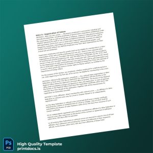 Printable United States Department of Labor Trade Union Registration Certificate Template (Word & PDF) Image Preview - PrintDocs