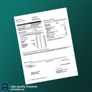 United States Dominion Energy Virginia Editable Electricity Bill Template in Word and PDF formats