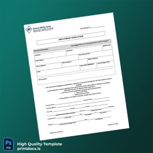 Printable United States Employment Verification Form Template (Word & PDF) Image Preview - PrintDocs