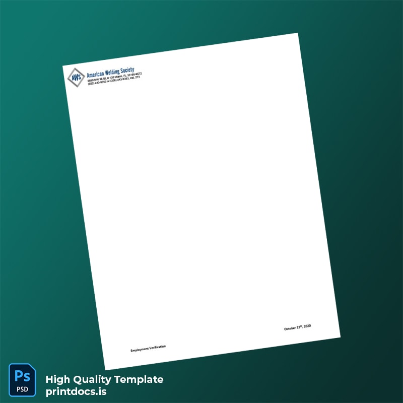 Printable United States Employment Verification Form Template in Word and PDF formats page 2 Image Preview - PrintDocs