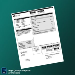 United States First Choice Power Editable Electricity Bill Template in Word and PDF formats