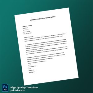 Printable United States FlanBTQ LLC Proof of Employment Letter Template (Word & PDF) Image Preview - PrintDocs