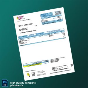 United States Grayson-Collin Electric Cooperative Editable Electricity Bill Template in Word and PDF formats