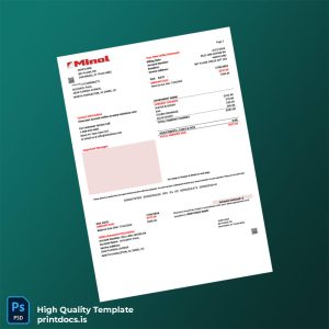United States Minol USA Editable Utility Bill Template in Word and PDF formats