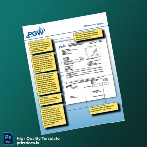 United States PGW Editable Gas Bill Template in Word and PDF formats