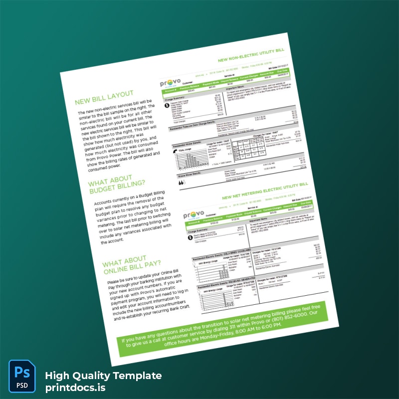 United States Provo Power Editable Net Metering Guide Template in Word and PDF formats page 2