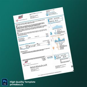 United States San Diego Gas Electric Editable Utility Bill Template in Word and PDF formats