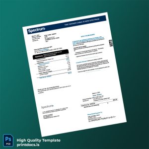 United States Spectrum Editable Bank Statement Template in Word and PDF formats