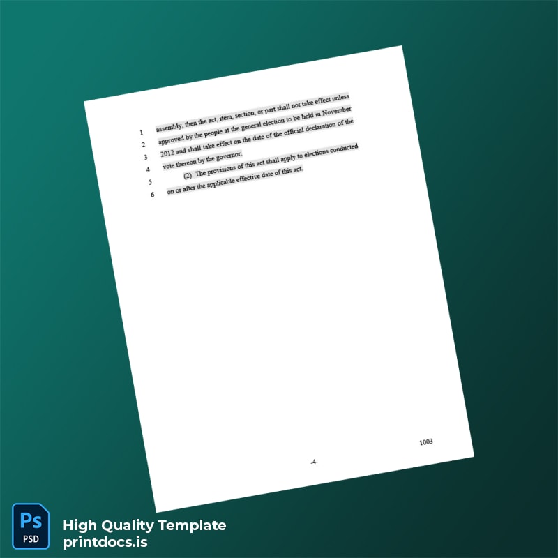 United States State Of Colorado Editable Bill Template in Word and PDF formats page 4