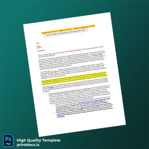 Printable United States Temporary Worker Hire Letter Template (Word & PDF) Image Preview - PrintDocs