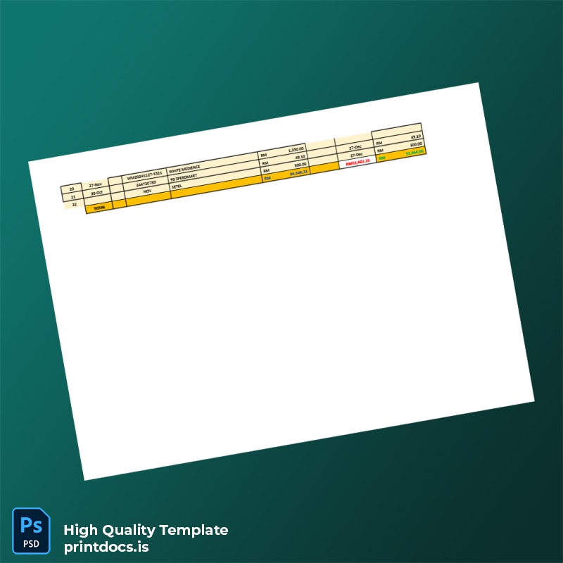 Unknown Editable Invoice Template in Word and PDF formats page 3
